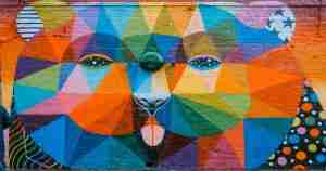 animal pattern made from colorful tiles