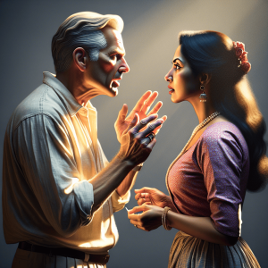 older couple arguing