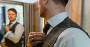 man looking in the mirror