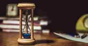 hourglass running out of time