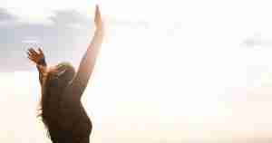 woman feeling free