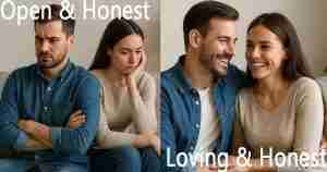 open and honest unhappy couple vs loving and honest happy couple