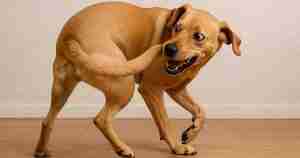 dog chasing its tail