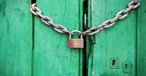 chain locked door