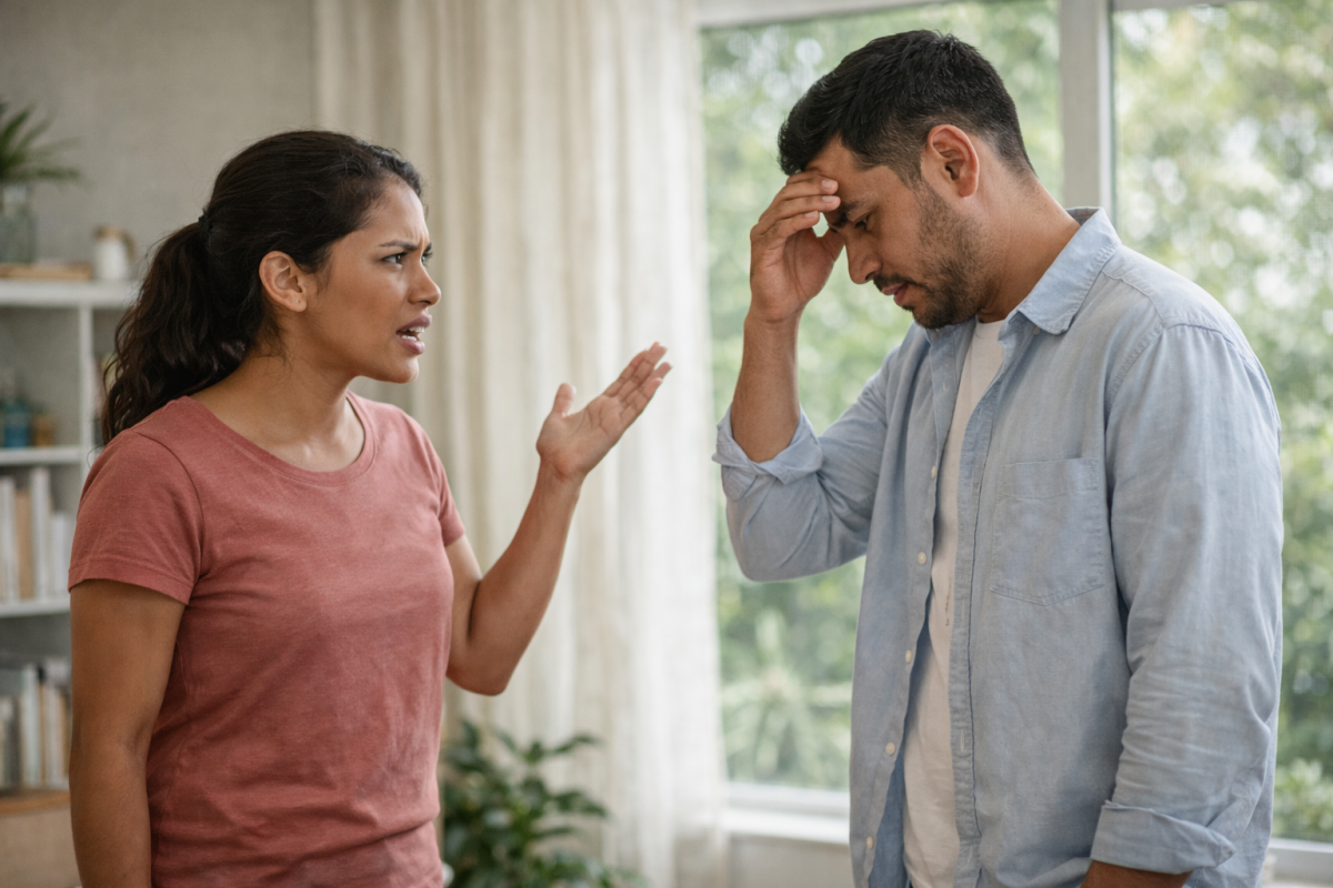 complaining wife and stressed husband