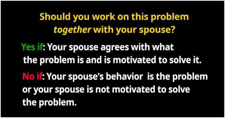 work together with spouse or alone?